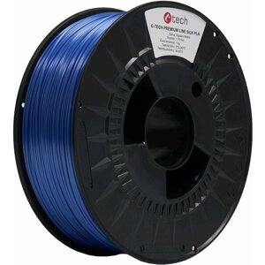 C-TECH PREMIUM LINE tisková struna (filament), Silk PLA, 1,75mm, 1kg, signální modrá - 3DF-P-SPLA1.75-5005