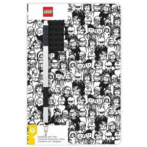 Zápisník LEGO Minifigure Brick, s černým perem - 52379