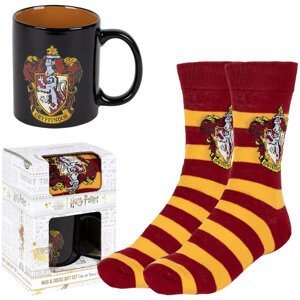 Dárkový set Harry Potter - Gryffindor, hrnek a ponožky, 300 ml, 36-41 - 08445484249453