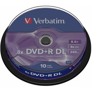 Verbatim DVD+R DL 8x 8,5GB spindl 10ks (43666) - 43666