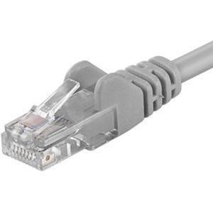 PremiumCord Patch kabel UTP RJ45-RJ45 CAT6 0.5m šedá; sp6utp005