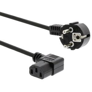 PremiumCord Kabel síťový 230V k počítači 3m, IEC konektor do úhlu 90°; kpsp3-90