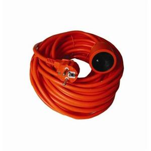 Solight prodlužovací kabel - spojka, 1 zásuvka, oranžová, 20m; PS07