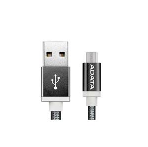 ADATA Micro USB kabel pletený 1m černý; AMUCAL-100CMK-CBK