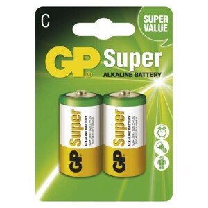 Alkalická baterie GP Super LR14 (C), blistr; 1013312000