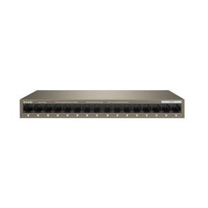 Tenda TEG1016M 16-port Gigabit Switch, 16x 10/100/1000 Mb/s, Fanless, MAC 8K, napájení AC/DC, i zeď; TEG1016M