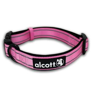 Alcott reflexní obojek pro psy, Adventure, růžový, velikost M; AC-05388