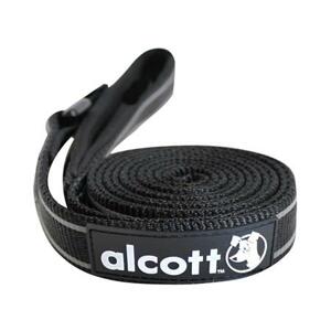 Alcott reflexní vodítko pro psy, černé, velikost S; AC-11204