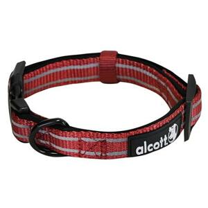Alcott reflexní obojek pro psy, Adventure, červený, velikost L; AC-01434