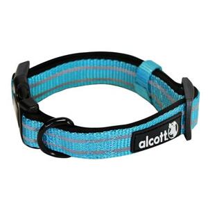 Alcott reflexní obojek pro psy, Adventure, modrý, velikost S; AC-04268