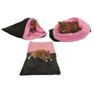 Marysa pelíšek 3v1 pro kočky, tmavě šedý/světle růžový, velikost XL; M-k.12
