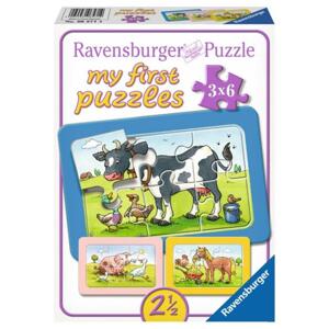 RAVENSBURGER Moje první puzzle Zvířecí kamarádi 3x6 dílků; 117981