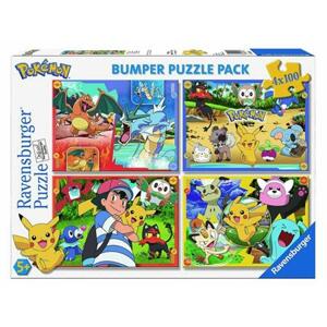 RAVENSBURGER Puzzle Pokémoni z Alola 4x100 dílků; 122253