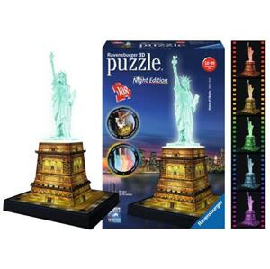 RAVENSBURGER Svítící 3D puzzle Noční edice Socha Svobody 108 dílků; 117370