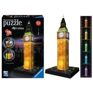 RAVENSBURGER Svítící 3D puzzle Noční edice Big Ben 216 dílků; 112310