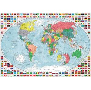 RAVENSBURGER Puzzle Barevná mapa světa 1000 dílků; 128937
