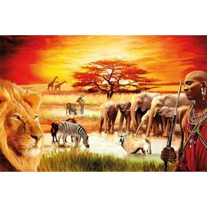 RAVENSBURGER Puzzle Savana - hrdí Masajové 3000 dílků; 4340