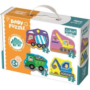 TREFL Baby puzzle Vozidla na stavbě 4v1 (3,4,5,6 dílků); 122585