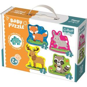 TREFL Baby puzzle Zvířata v lese 4v1 (3,4,5,6 dílků); 122582