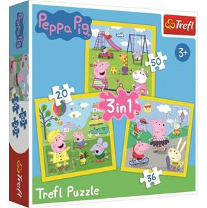 TREFL Puzzle Prasátko Peppa 3v1 (20,36,50 dílků); 127086