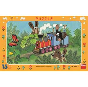 DINO Puzzle Krtek a lokomotiva 15 dílků; 1258