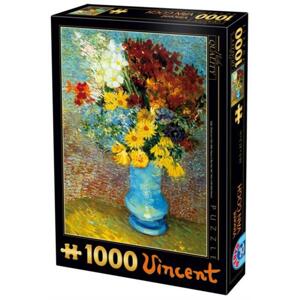 D-TOYS Puzzle Květiny v modré váze 1000 dílků; 119488