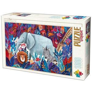 D-TOYS Puzzle Slon s přáteli 1000 dílků; 119524