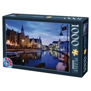 D-TOYS Puzzle Noční Gent, Belgie 1000 dílků; 119503