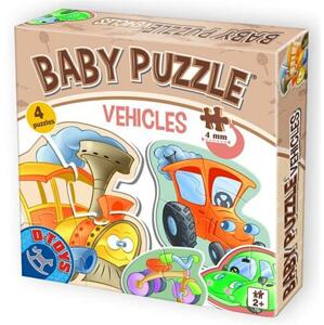 D-TOYS Baby puzzle Dopravní prostředky 4v1 (2-4 dílky); 124451