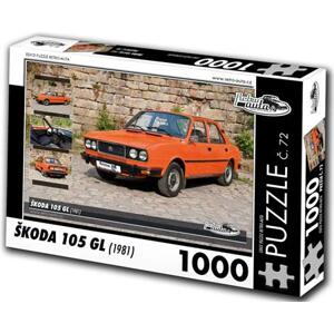 RETRO-AUTA Puzzle č. 72 Škoda 105 GL (1981) 1000 dílků; 127287