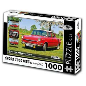 RETRO-AUTA Puzzle č. 22 Škoda 1000 MBG De Luxe (1967) 1000 dílků; 120415