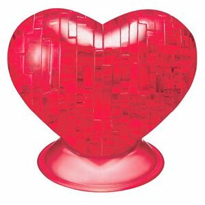 HCM KINZEL 3D Crystal puzzle Srdce červené 46 dílků; 118065