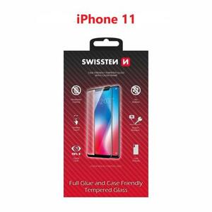 Swissten sklo  full glue, color frame, case friendly  Apple Iphone 11 černé; 54501715