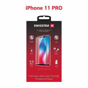 Swissten sklo  full glue, color frame, case friendly  Apple Iphone 11 pro černé; 54501704