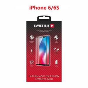 Swissten sklo  full glue, color frame, case friendly  Apple Iphone 6/6s bílé; 54501705