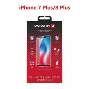 Swissten sklo  full glue, color frame, case friendly  Apple Iphone 7 plus/8 plus bílé; 54501719