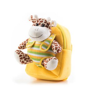 Hračka G21 Batoh s plyšovou žirafou, žlutý; BP1126C