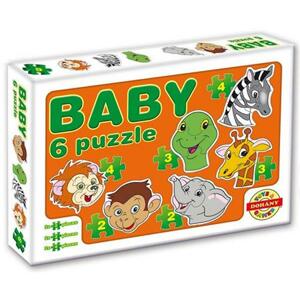 DOHÁNY Baby puzzle Zvířecí hlavičky - safari 6v1 (2-4 dílky); 125680