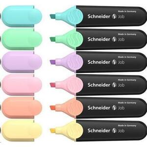 Schneider Zvýrazňovač "Job Pastel", sada 6 pastelových barev, 1-5 mm; TSCJOBPV6
