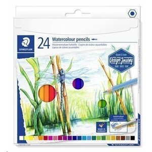Staedtler Akvarelové pastelky "Design Journey", 24 různých barev, sada, šestihranné; TS14610CC24