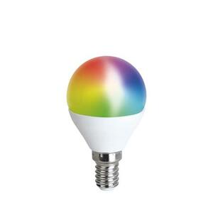 Solight LED SMART WIFI žárovka, miniglobe, 5W, E14, RGB, 400lm; WZ432