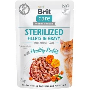 Brit Care Cat Fillets Gravy Steril Healthy Rabbit 85g; 110624