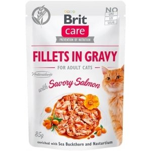Brit Care Cat Fillets in Gravy Savory Salmon 85g; 110628