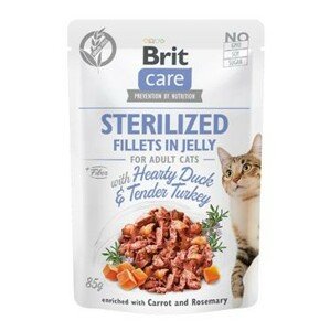 Brit Care Cat Fillets in Jelly Steril Duck&Turkey 85g; 115656
