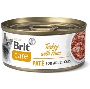 Brit Care Cat konz  Paté Turkey&Ham 70g; 110648