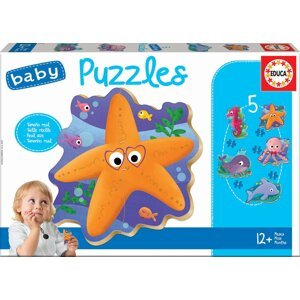 EDUCA Baby puzzle Podvodní svět 5v1 (2-4 dílky); 126090