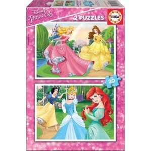 EDUCA Puzzle Disney princezny 2x20 dílků; 115752