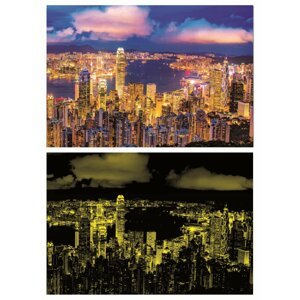 EDUCA Svítící puzzle Hong Kong 1000 dílků; 131227