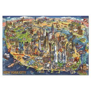 EDUCA Puzzle Mapa New Yorku 500 dílků; 131218