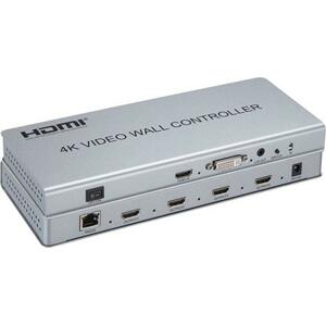PremiumCord HDMI 1 vstup - 4 výstupy, Video Wall controller; khvid-05